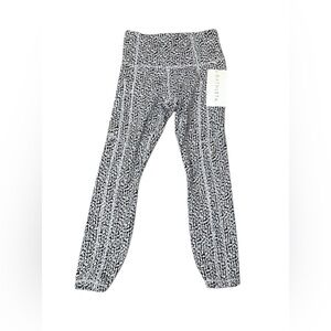 Athleta ULTIMATE STASH TEXTURED 7/8 TIGHT Women’s XXS Black white Lavender